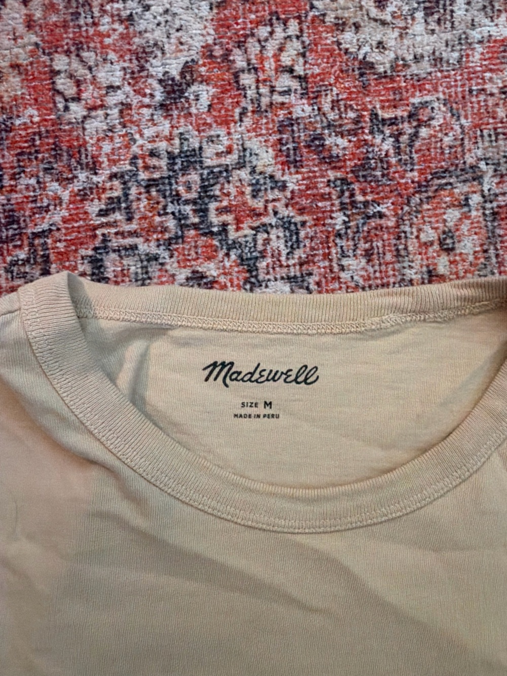 Madewell Men’s Crewneck cotton t shirt  - light yellow